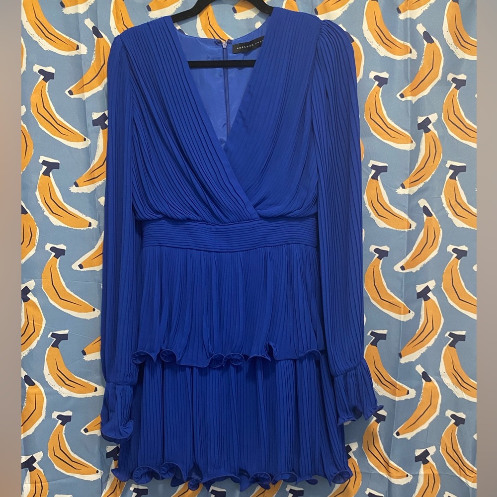 Endless Rose .- Royal Blue Pleated Dress